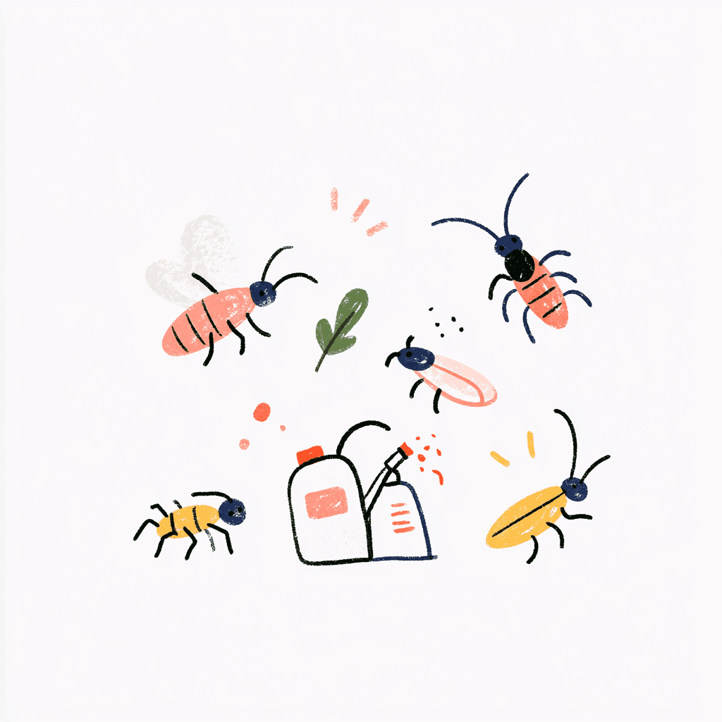 Pencil illustration of an ant